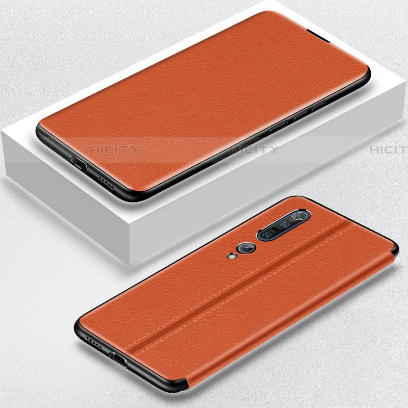 Handytasche Stand Schutzhülle Leder Hülle für Xiaomi Mi 10 Pro Orange