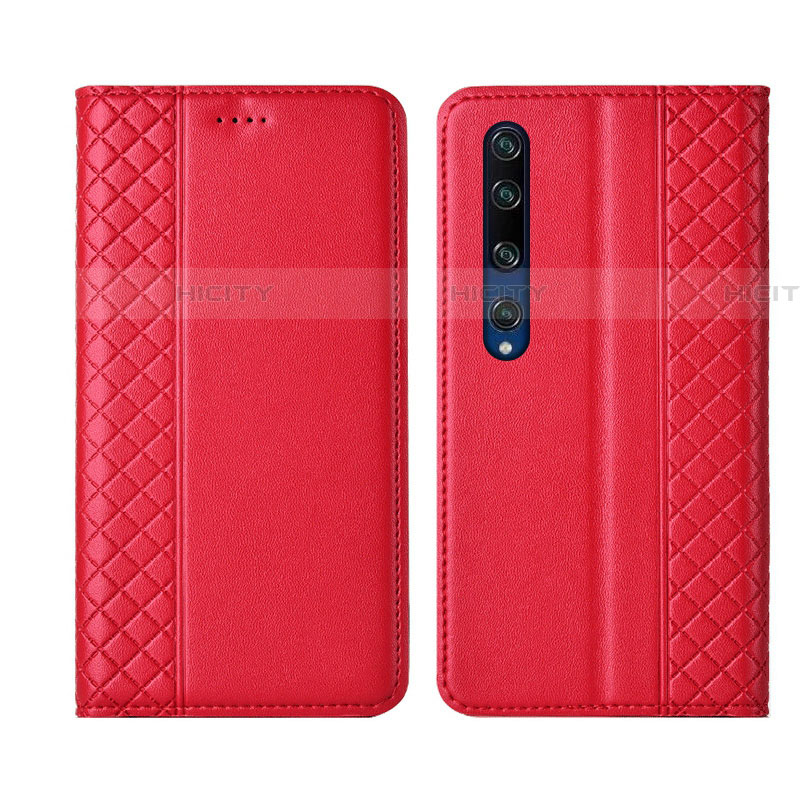 Handytasche Stand Schutzhülle Leder Hülle für Xiaomi Mi 10 Rot