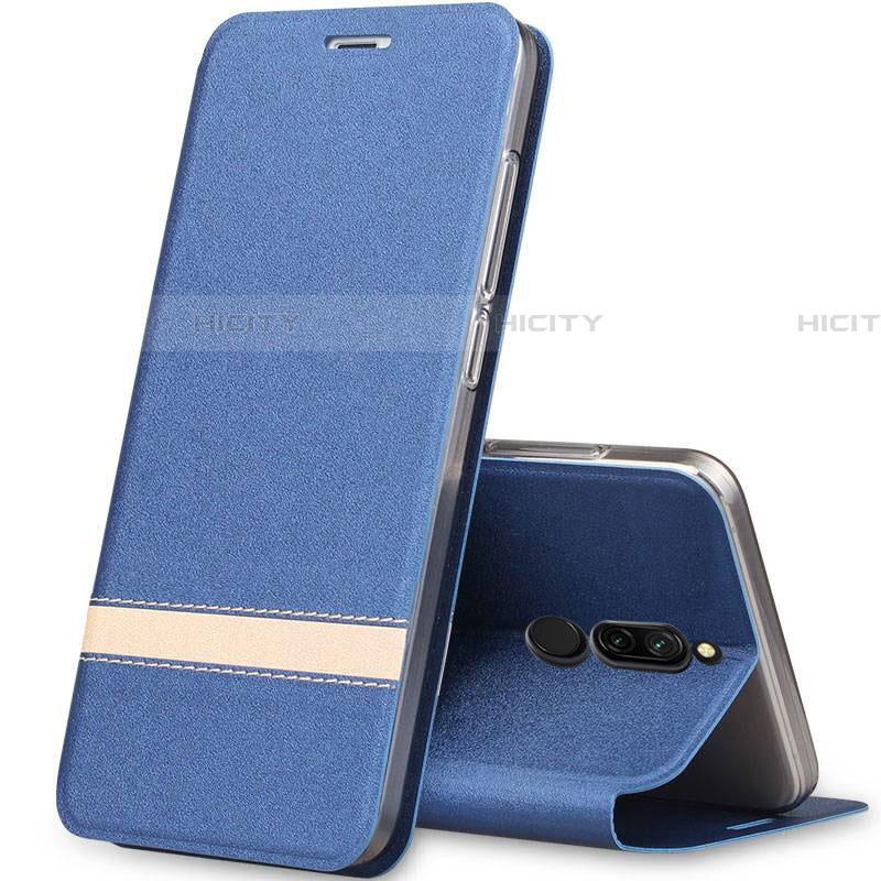 Handytasche Stand Schutzhülle Leder Hülle für Xiaomi Redmi 8 Blau