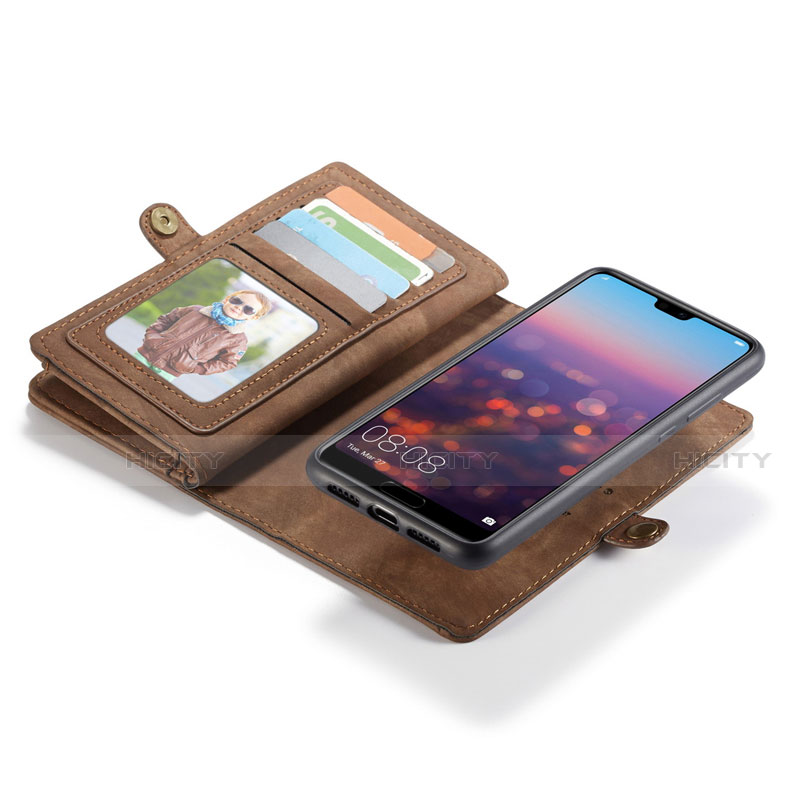 Handytasche Stand Schutzhülle Leder Hülle G02 für Huawei P20 groß