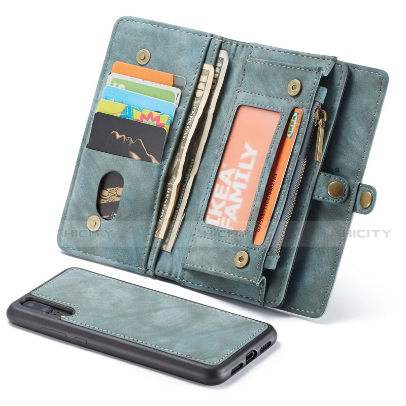 Handytasche Stand Schutzhülle Leder Hülle G02 für Huawei P20 Cyan