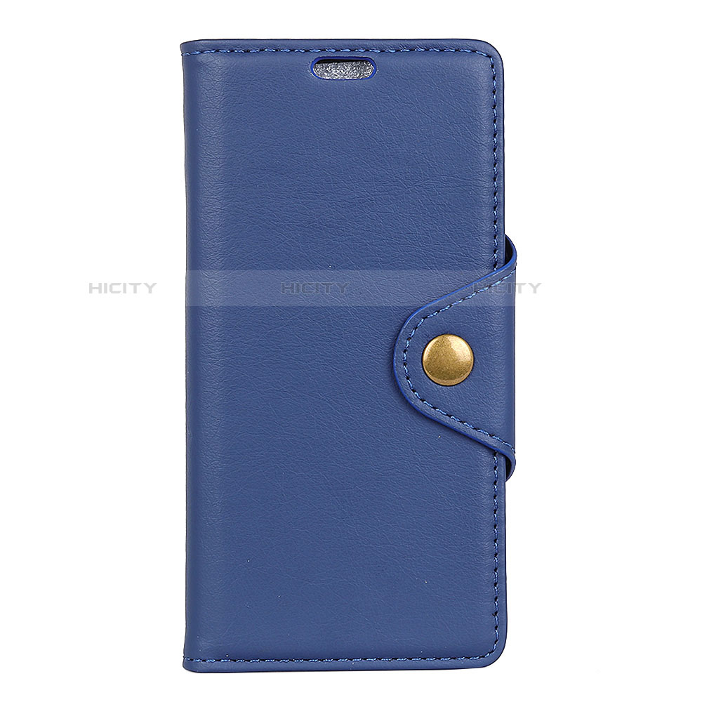 Handytasche Stand Schutzhülle Leder Hülle L01 für Alcatel 1 Blau