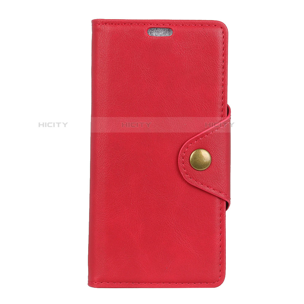 Handytasche Stand Schutzhülle Leder Hülle L01 für Alcatel 7 Rot Plus