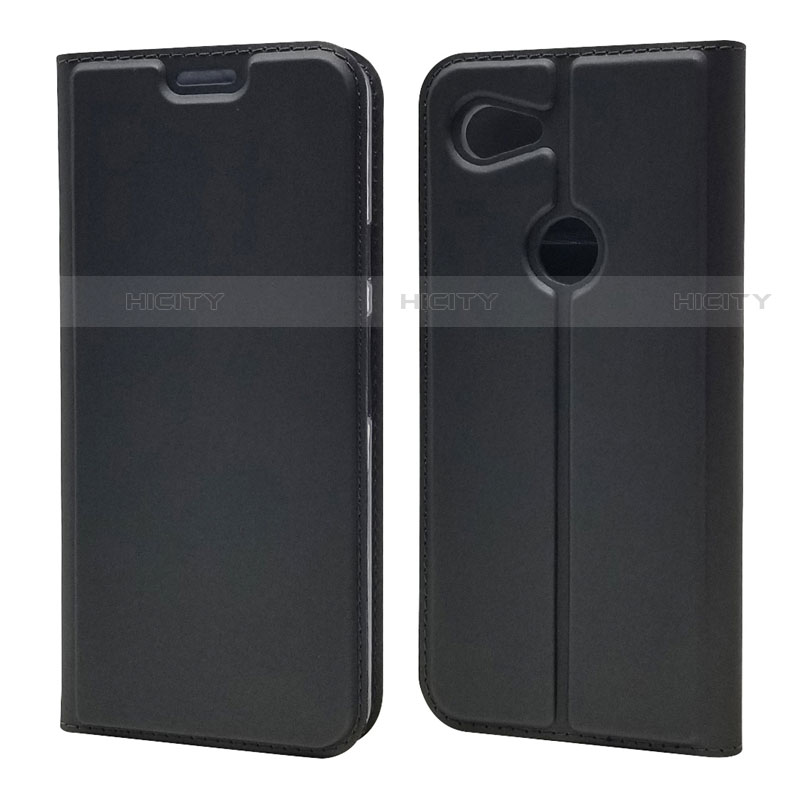 Handytasche Stand Schutzhülle Leder Hülle L01 für Google Pixel 3a Schwarz