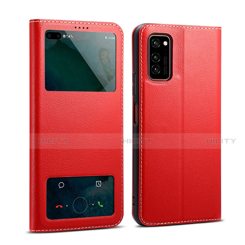 Handytasche Stand Schutzhülle Leder Hülle L01 für Huawei Honor V30 Pro 5G Rot