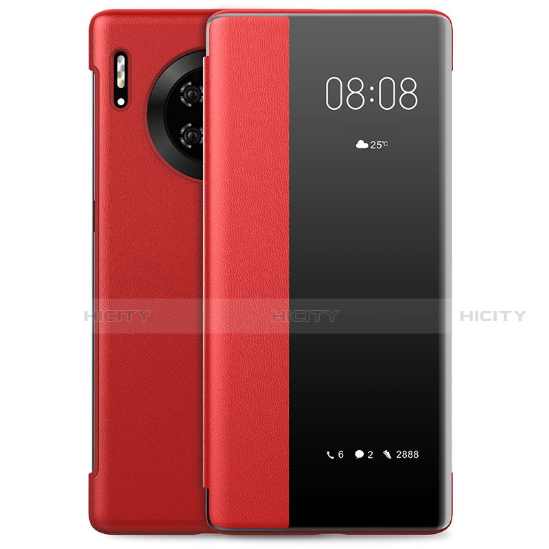 Handytasche Stand Schutzhülle Leder Hülle L01 für Huawei Mate 30 5G Rot Plus