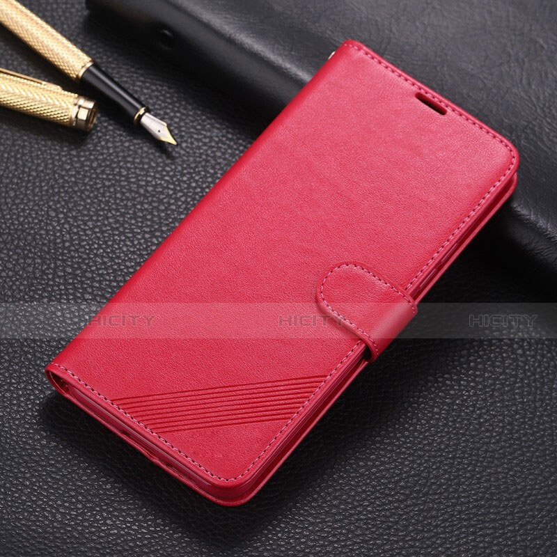 Handytasche Stand Schutzhülle Leder Hülle L01 für Huawei Nova 6 SE Rot Plus