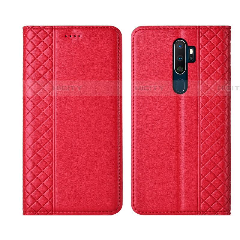 Handytasche Stand Schutzhülle Leder Hülle L01 für Oppo A11X Rot Plus