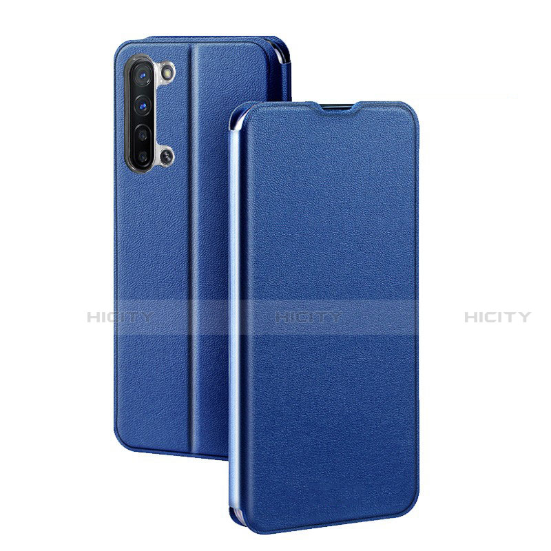 Handytasche Stand Schutzhülle Leder Hülle L01 für Oppo F15 Blau Plus