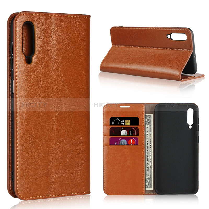 Handytasche Stand Schutzhülle Leder Hülle L01 für Samsung Galaxy A50S Orange