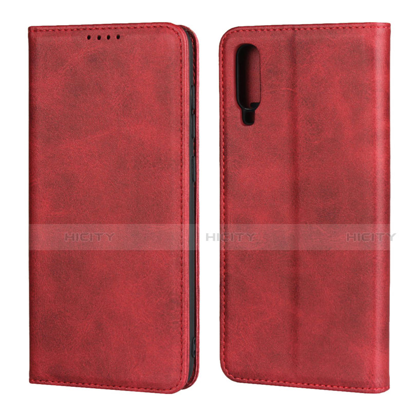 Handytasche Stand Schutzhülle Leder Hülle L01 für Samsung Galaxy A70 Rot