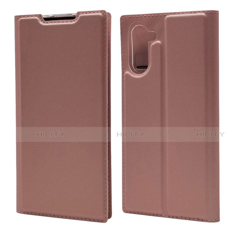 Handytasche Stand Schutzhülle Leder Hülle L01 für Samsung Galaxy Note 10 Rosegold Plus