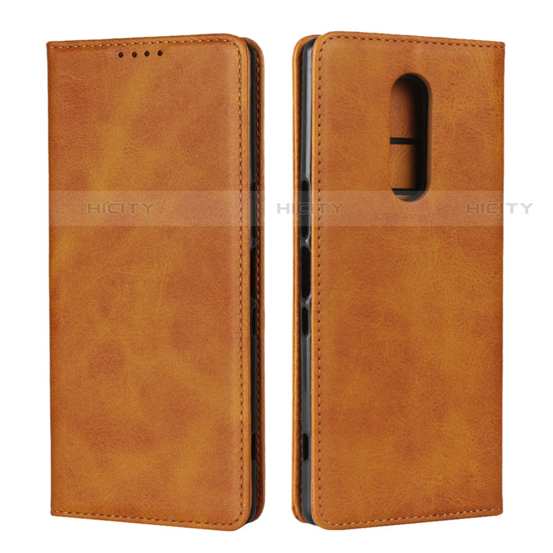 Handytasche Stand Schutzhülle Leder Hülle L01 für Sony Xperia 1 Orange Plus