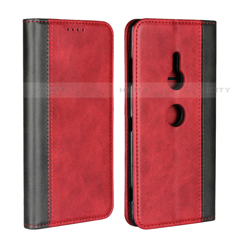 Handytasche Stand Schutzhülle Leder Hülle L01 für Sony Xperia XZ3 Rot Plus