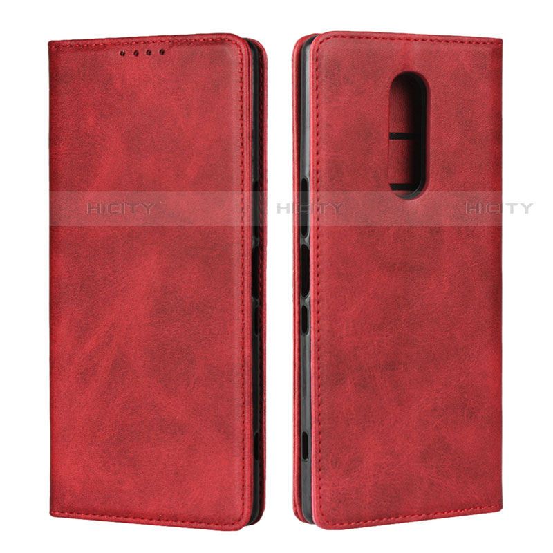 Handytasche Stand Schutzhülle Leder Hülle L01 für Sony Xperia XZ4 Rot