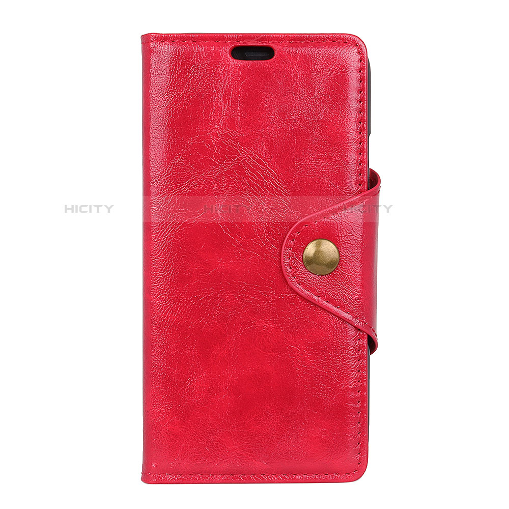 Handytasche Stand Schutzhülle Leder Hülle L02 für Alcatel 3 Rot