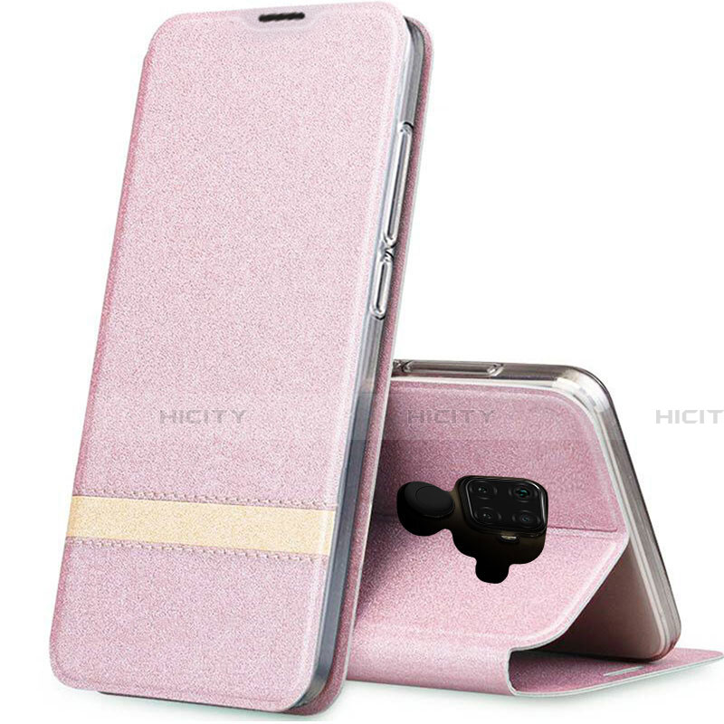 Handytasche Stand Schutzhülle Leder Hülle L02 für Huawei Mate 30 Lite Rosegold