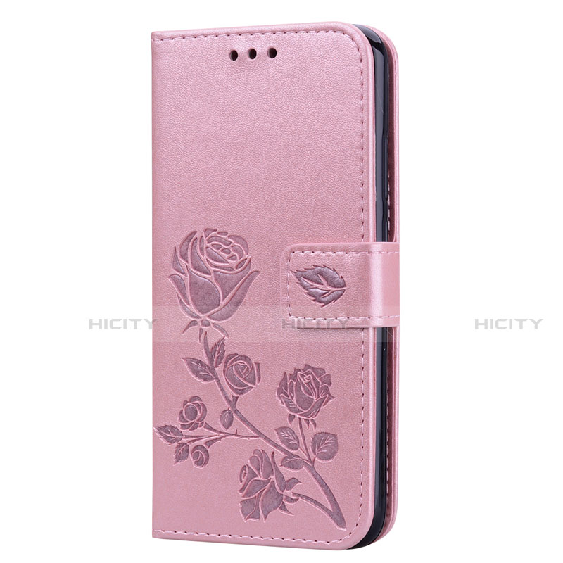 Handytasche Stand Schutzhülle Leder Hülle L02 für Huawei Nova 3e Rosegold