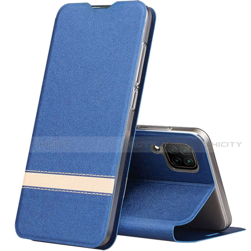 Handytasche Stand Schutzhülle Leder Hülle L02 für Huawei P40 Lite Blau