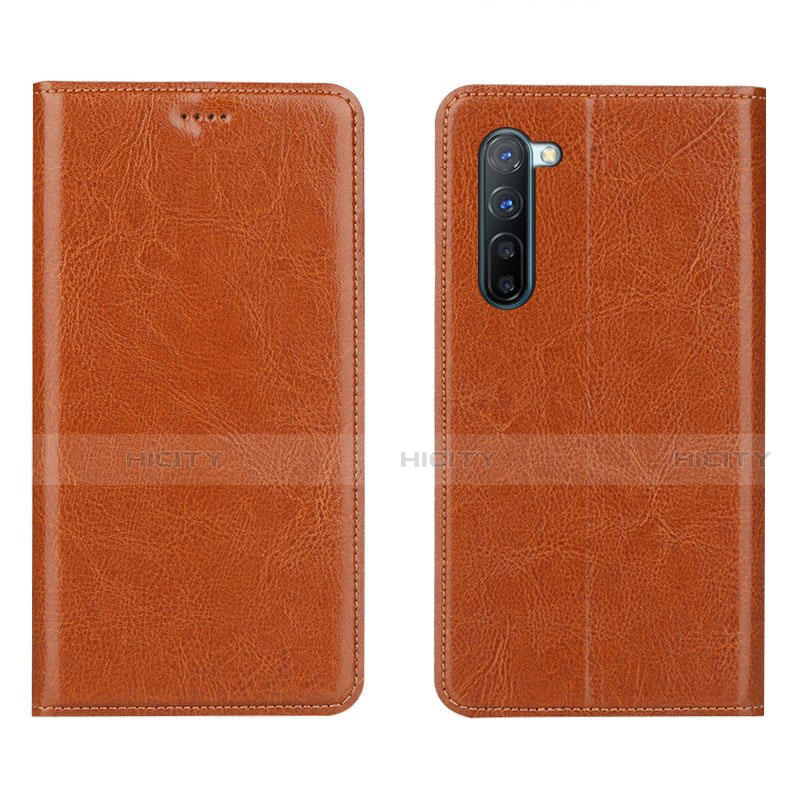 Handytasche Stand Schutzhülle Leder Hülle L02 für Oppo K7 5G Orange