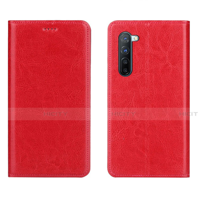 Handytasche Stand Schutzhülle Leder Hülle L02 für Oppo Reno3 Rot