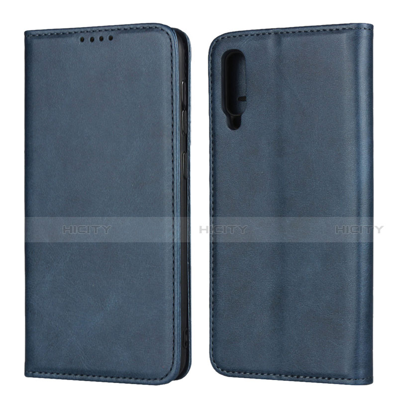 Handytasche Stand Schutzhülle Leder Hülle L02 für Samsung Galaxy A50 Blau Plus