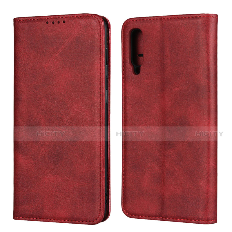 Handytasche Stand Schutzhülle Leder Hülle L02 für Samsung Galaxy A50 Rot Plus