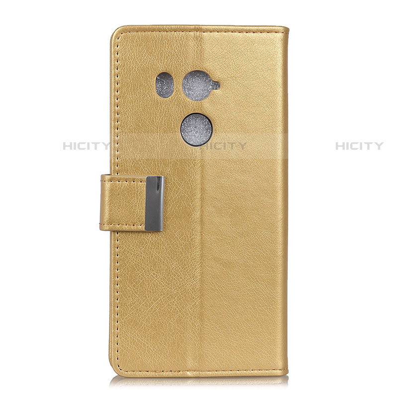 Handytasche Stand Schutzhülle Leder Hülle L03 für HTC U11 Eyes Gold