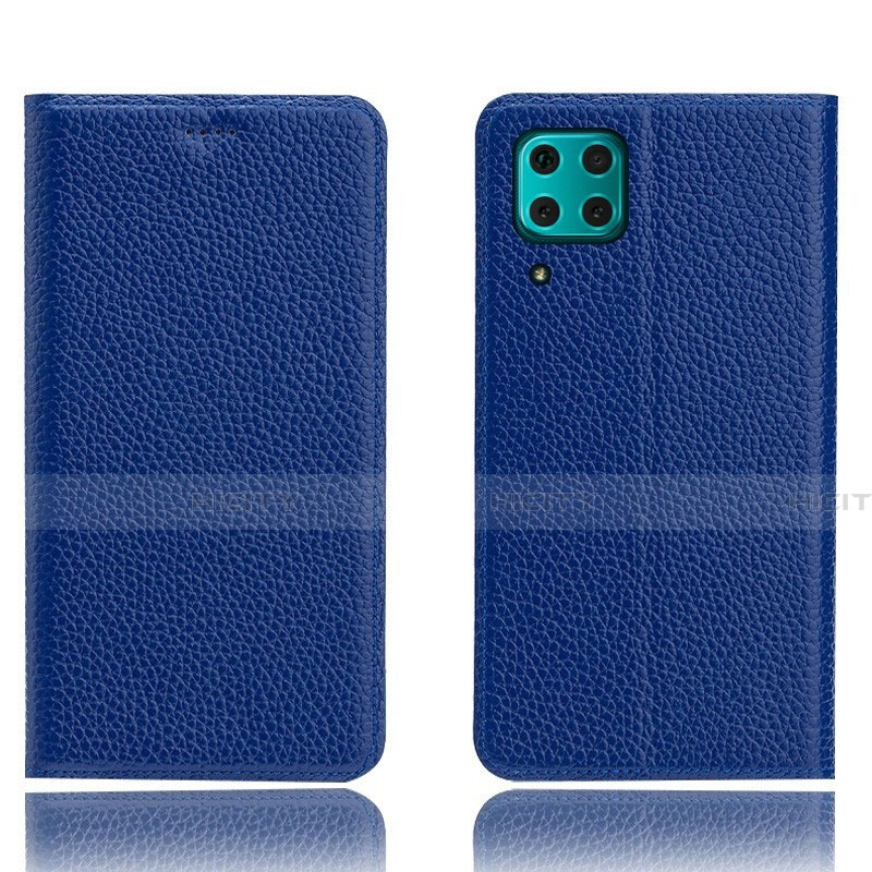 Handytasche Stand Schutzhülle Leder Hülle L03 für Huawei Nova 7i Blau