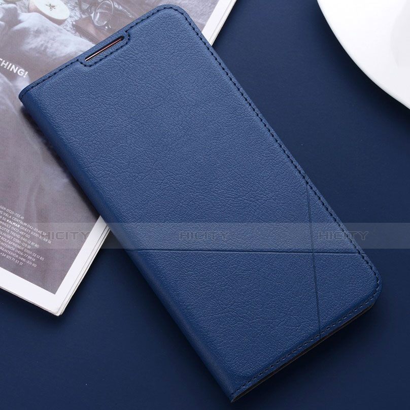 Handytasche Stand Schutzhülle Leder Hülle L03 für Huawei P Smart (2019) Blau Plus