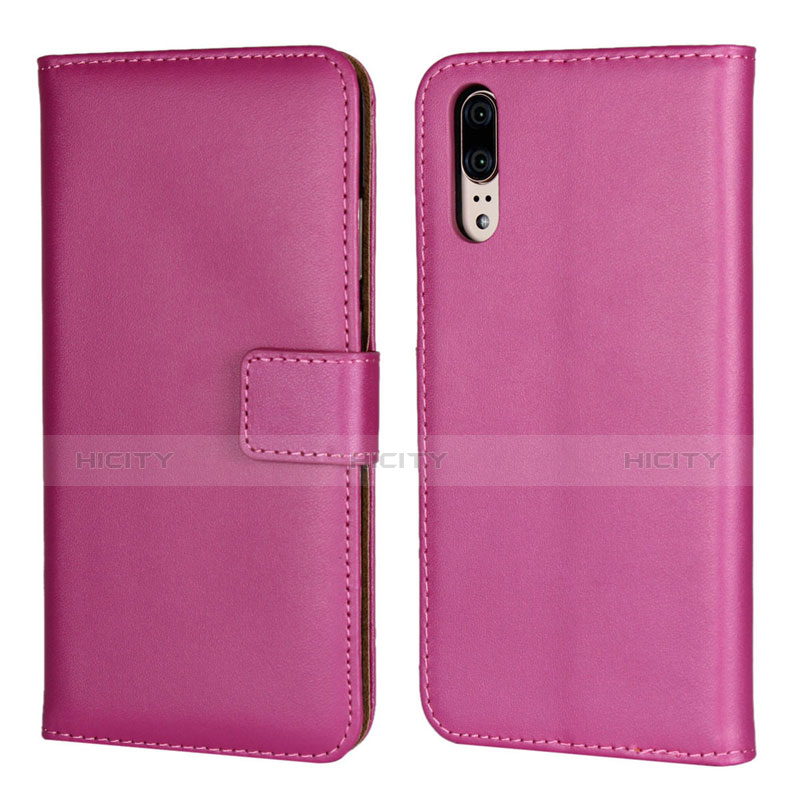 Handytasche Stand Schutzhülle Leder Hülle L03 für Huawei P20 Pink Plus