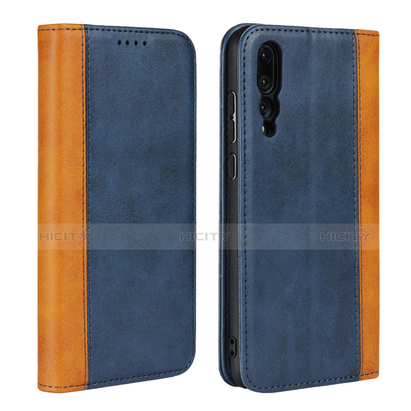 Handytasche Stand Schutzhülle Leder Hülle L03 für Huawei P20 Pro Blau