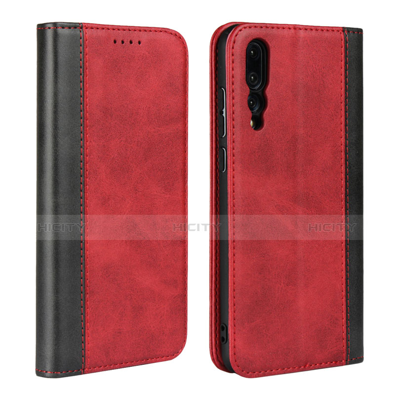 Handytasche Stand Schutzhülle Leder Hülle L03 für Huawei P20 Pro Rot