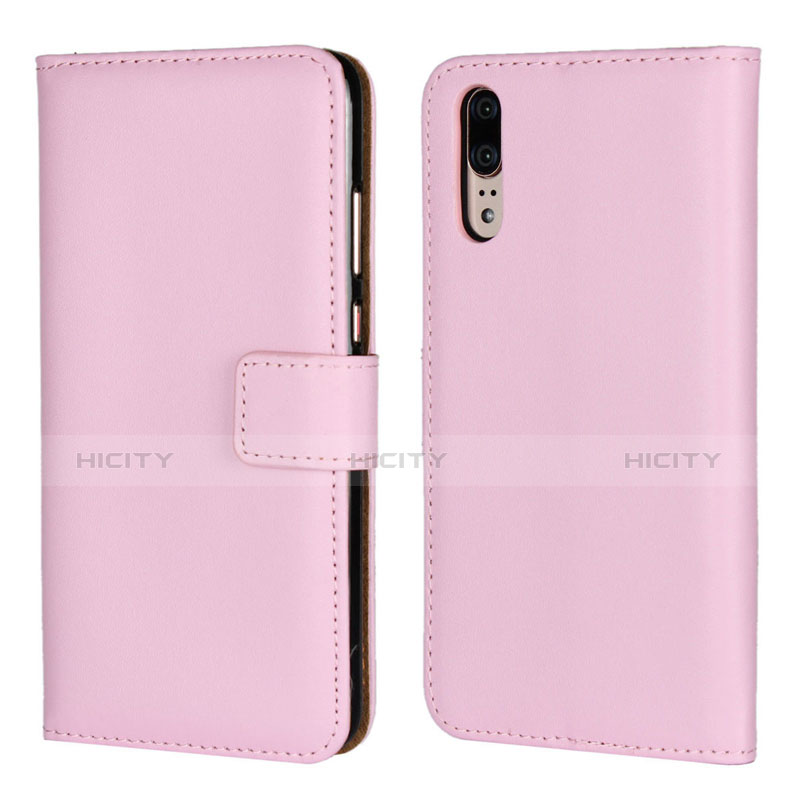 Handytasche Stand Schutzhülle Leder Hülle L03 für Huawei P20 Rosa Plus