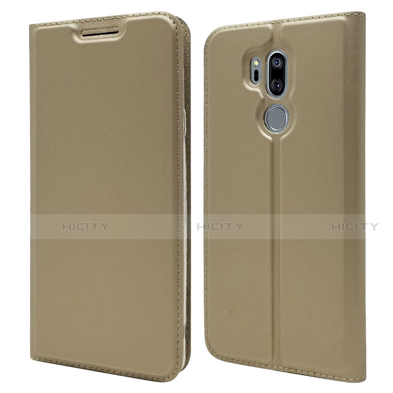 Handytasche Stand Schutzhülle Leder Hülle L03 für LG G7 Gold