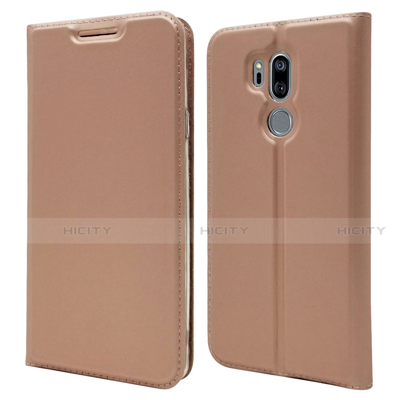 Handytasche Stand Schutzhülle Leder Hülle L03 für LG G7 Rosegold Plus