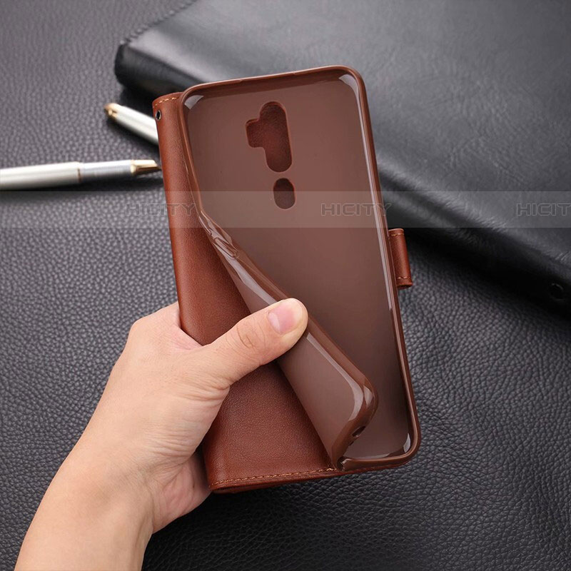 Handytasche Stand Schutzhülle Leder Hülle L03 für Oppo A11 groß