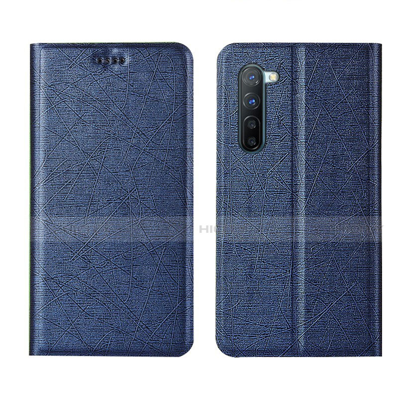 Handytasche Stand Schutzhülle Leder Hülle L03 für Oppo F15 Blau