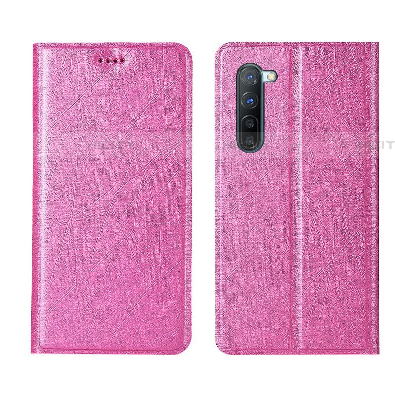 Handytasche Stand Schutzhülle Leder Hülle L03 für Oppo Find X2 Lite Rosa