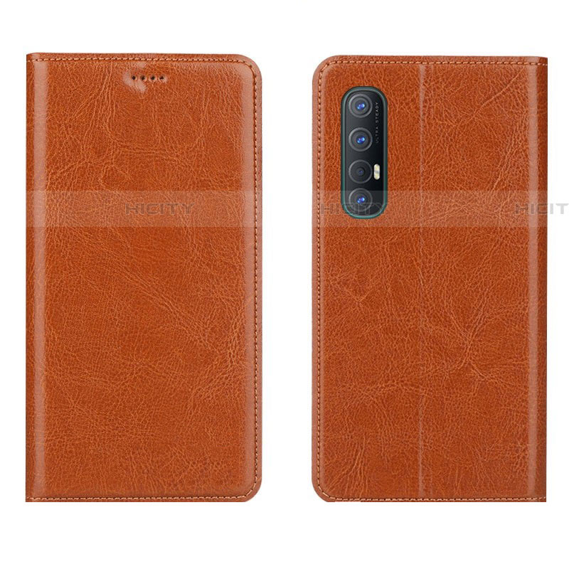 Handytasche Stand Schutzhülle Leder Hülle L03 für Oppo Find X2 Neo Orange