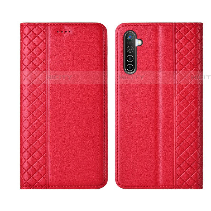 Handytasche Stand Schutzhülle Leder Hülle L03 für Realme X2 Rot