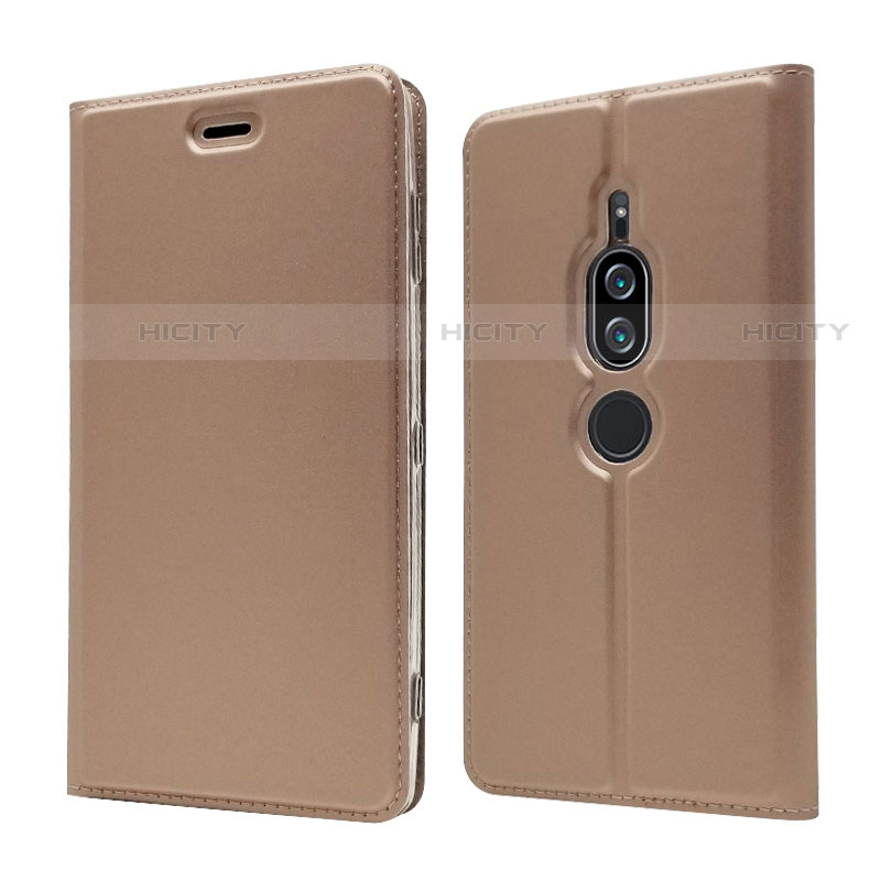 Handytasche Stand Schutzhülle Leder Hülle L03 für Sony Xperia XZ2 Premium Rosegold