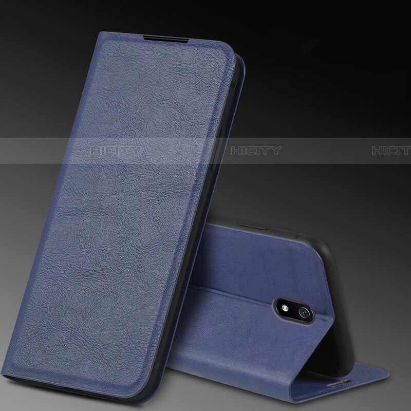 Handytasche Stand Schutzhülle Leder Hülle L03 für Xiaomi Redmi 8A Blau