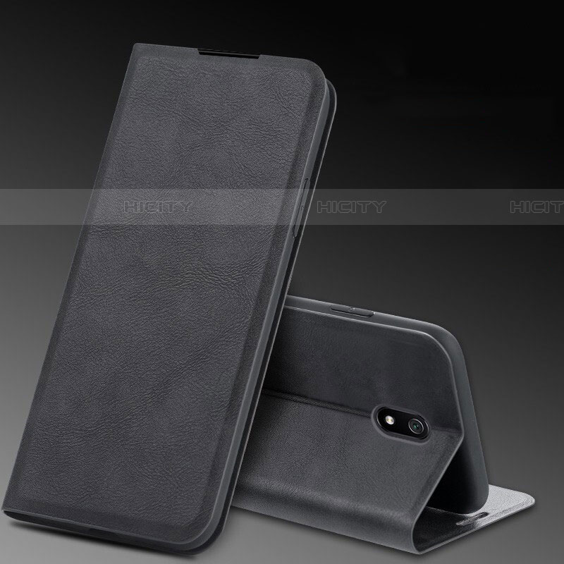 Handytasche Stand Schutzhülle Leder Hülle L03 für Xiaomi Redmi 8A Schwarz