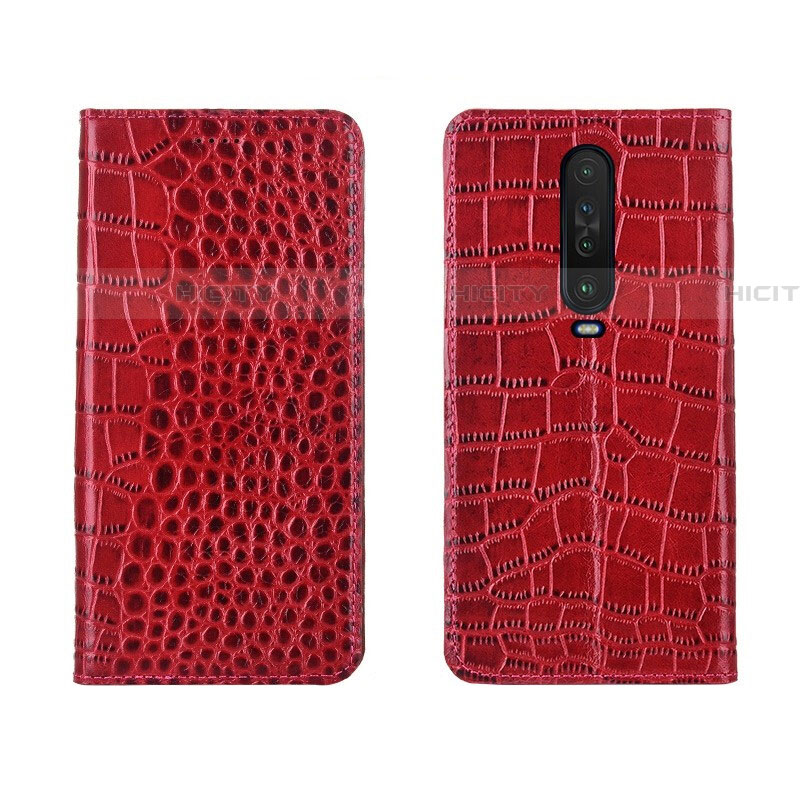 Handytasche Stand Schutzhülle Leder Hülle L03 für Xiaomi Redmi K30 5G Rot Plus