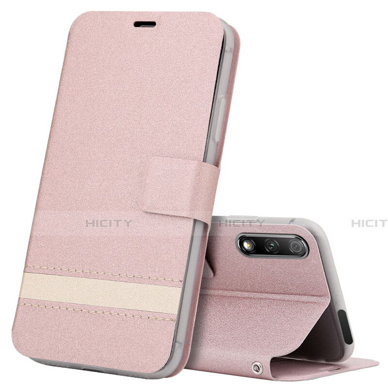 Handytasche Stand Schutzhülle Leder Hülle L04 für Huawei Honor 9X Rosegold