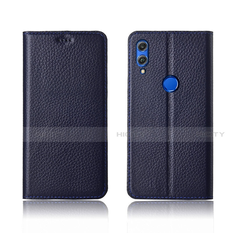 Handytasche Stand Schutzhülle Leder Hülle L04 für Huawei Honor V10 Lite Blau
