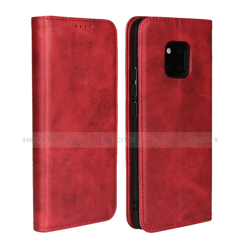 Handytasche Stand Schutzhülle Leder Hülle L04 für Huawei Mate 20 Pro Rot