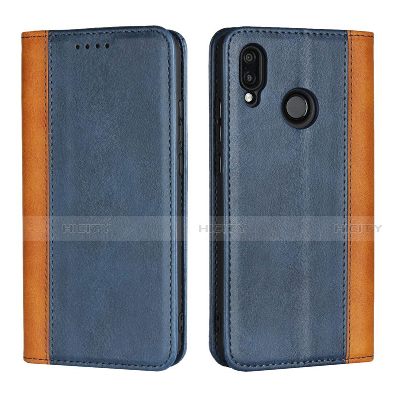 Handytasche Stand Schutzhülle Leder Hülle L04 für Huawei Nova 3e Blau Plus