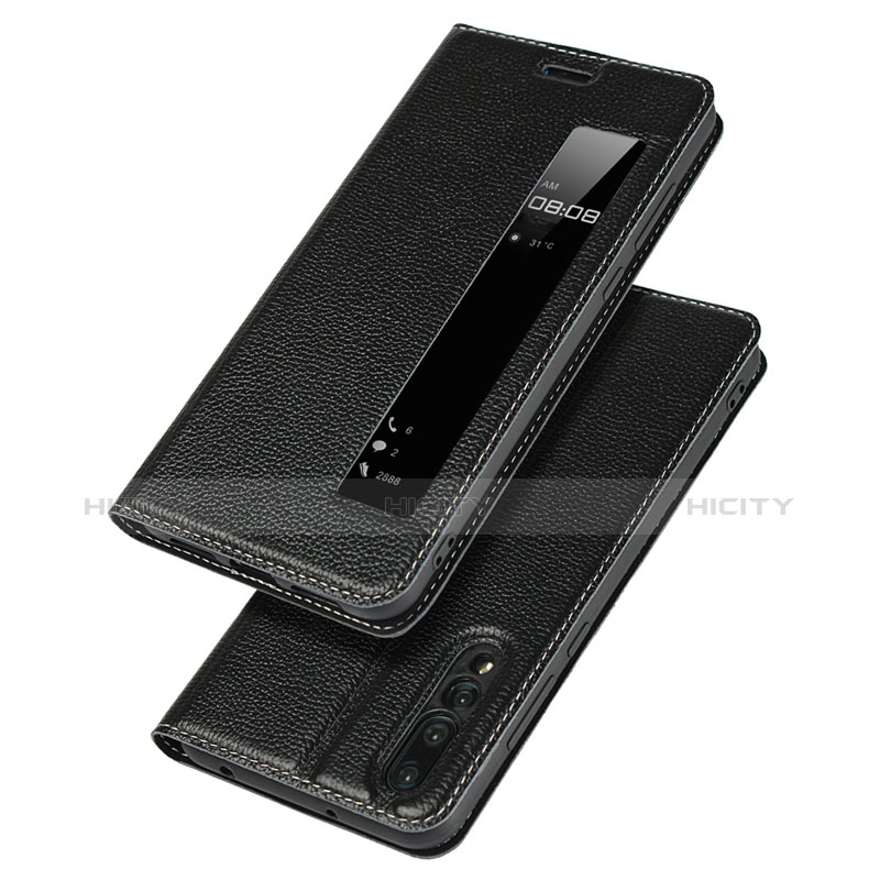 Handytasche Stand Schutzhülle Leder Hülle L04 für Huawei P20 Pro Schwarz